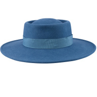 Porkpie Wool Hat- Aqua