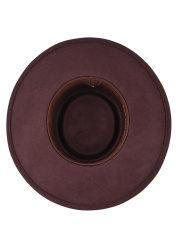 Porkpie Wool Hat Brown