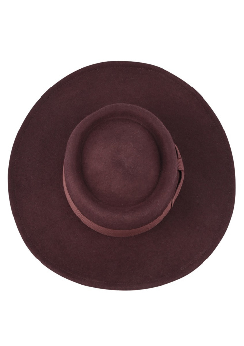 Porkpie Wool Hat Brown