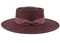 Porkpie Wool Hat Brown