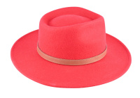 Fedora Trilby hat  Red