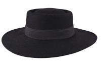 Porkpie Wool Hat Black 