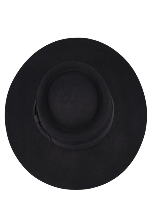 Porkpie Wool Hat Black 